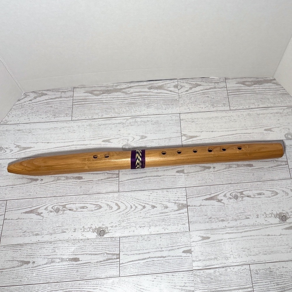 Handmade Wooden Native American Style Flute with Sleeve Case 18.5 Inches - Picture 6 of 9